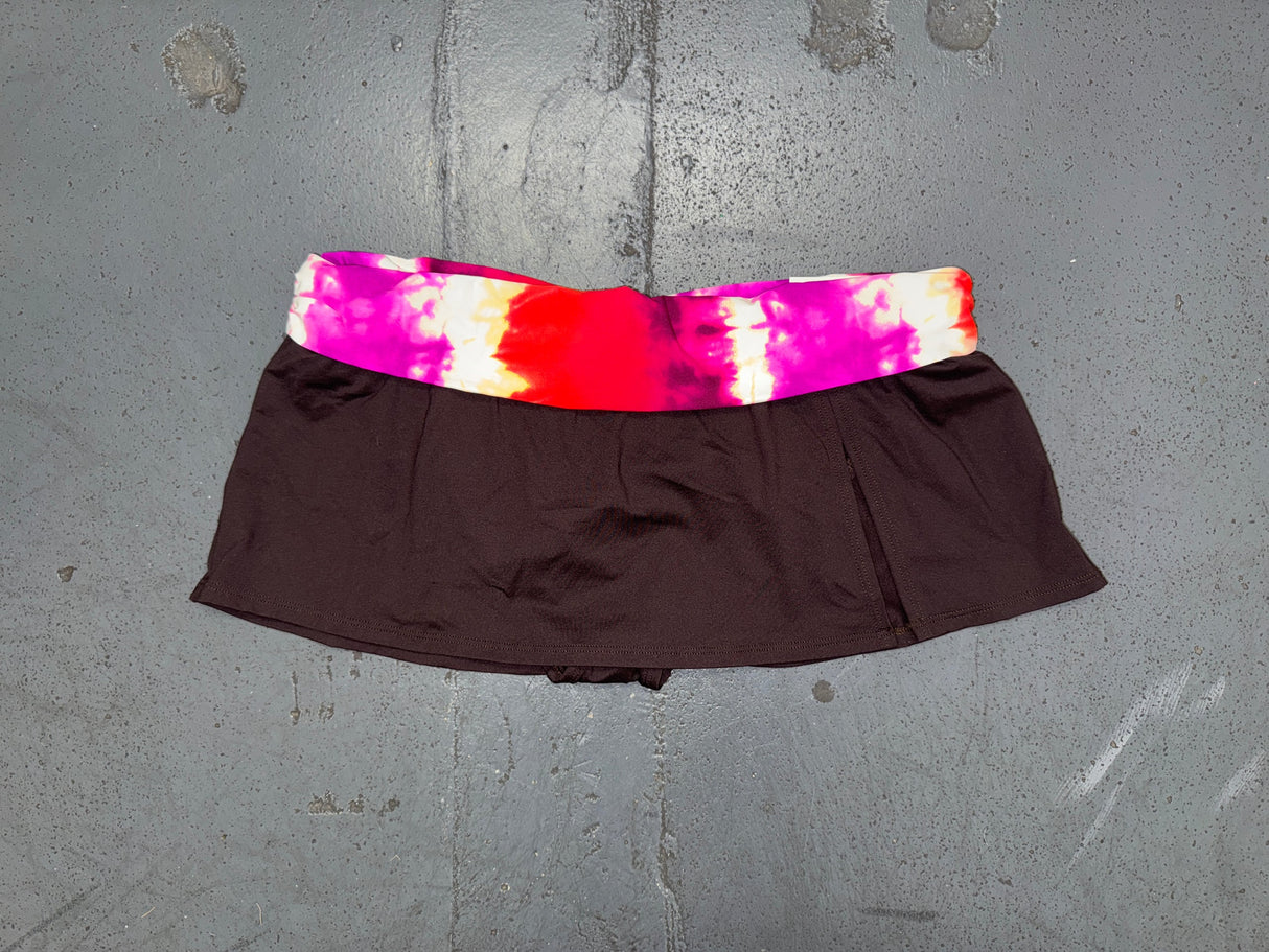 LA BLANCA Brown and Tie Dye Swim Tankini and Skirt