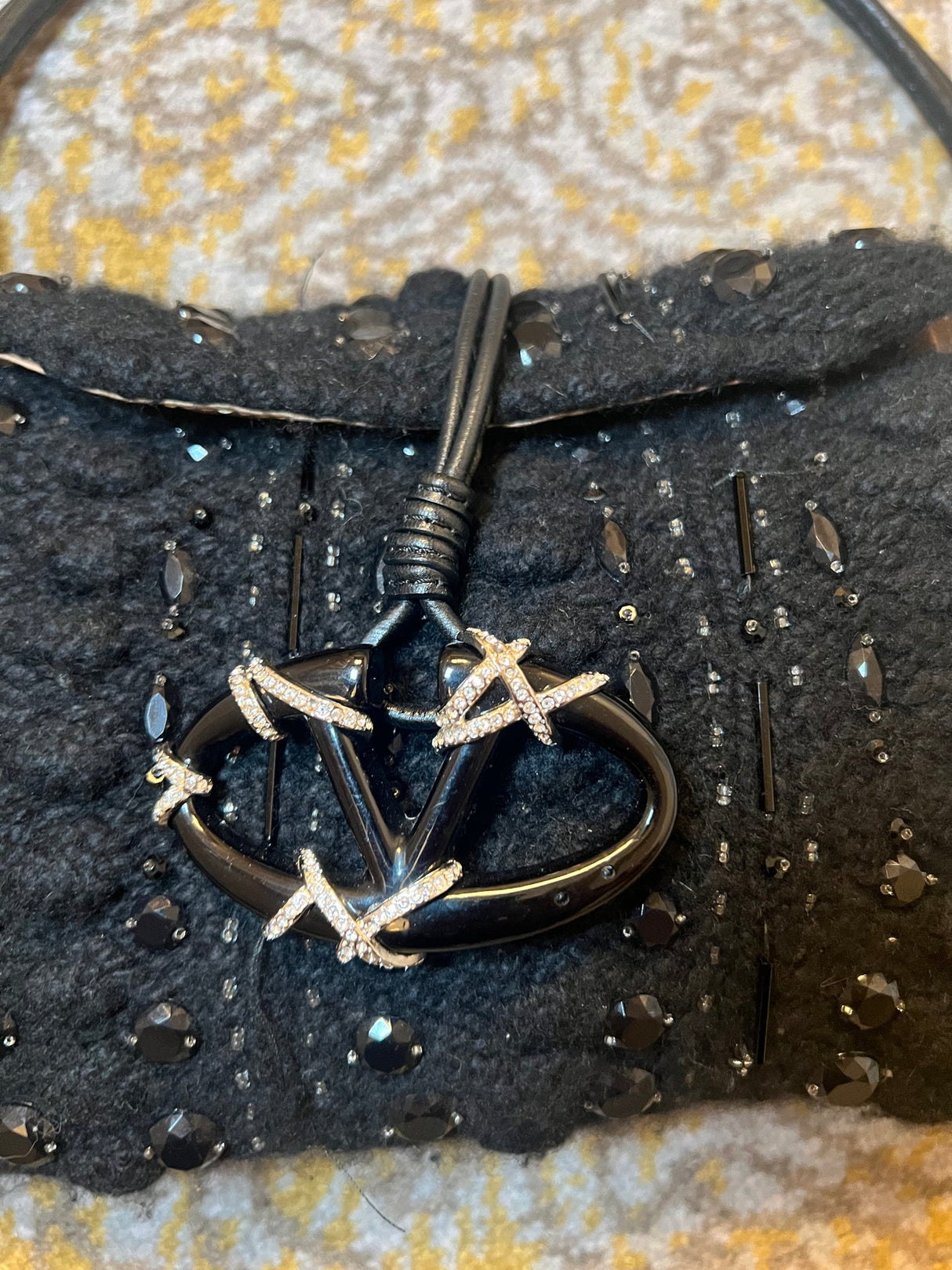 Valentino Black Crochet Bag