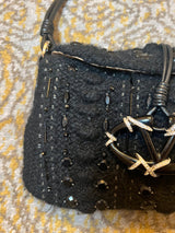 Valentino Black Crochet Bag