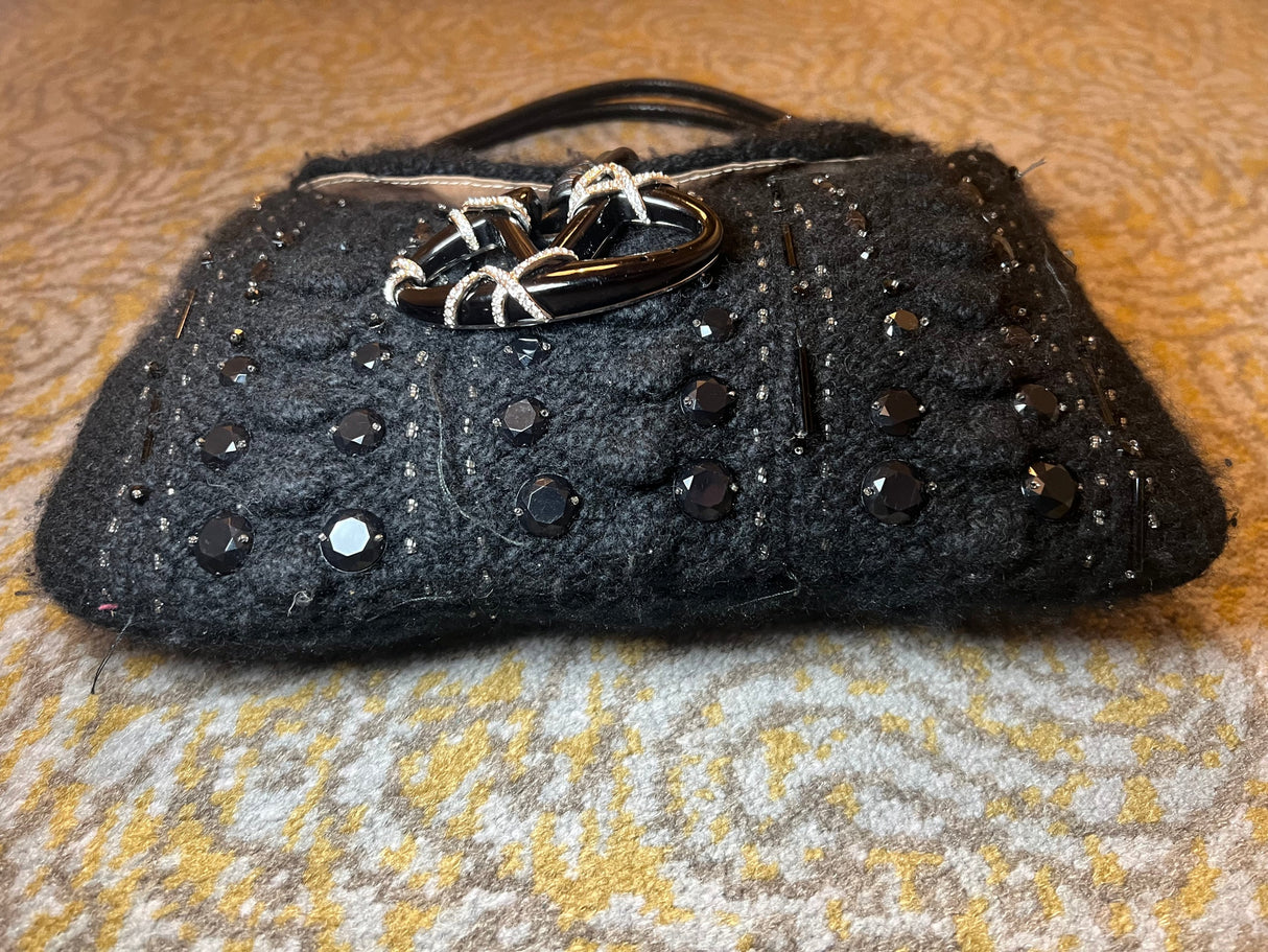 Valentino Black Crochet Bag