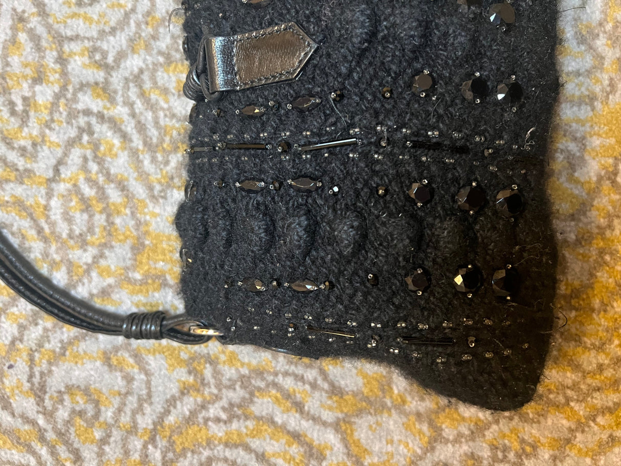 Valentino Black Crochet Bag