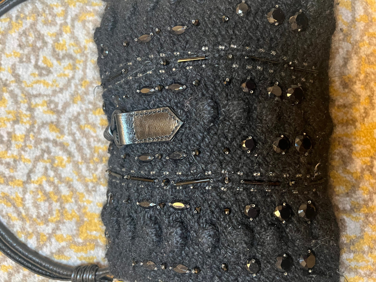 Valentino Black Crochet Bag