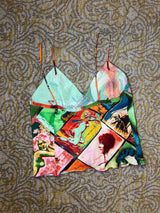 Jean Paul Gaultier Femme Vintage Pop Art Portrait Print Two-Piece Set