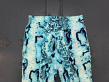 ESCADA Blue Snakeskin Print Capri Pant