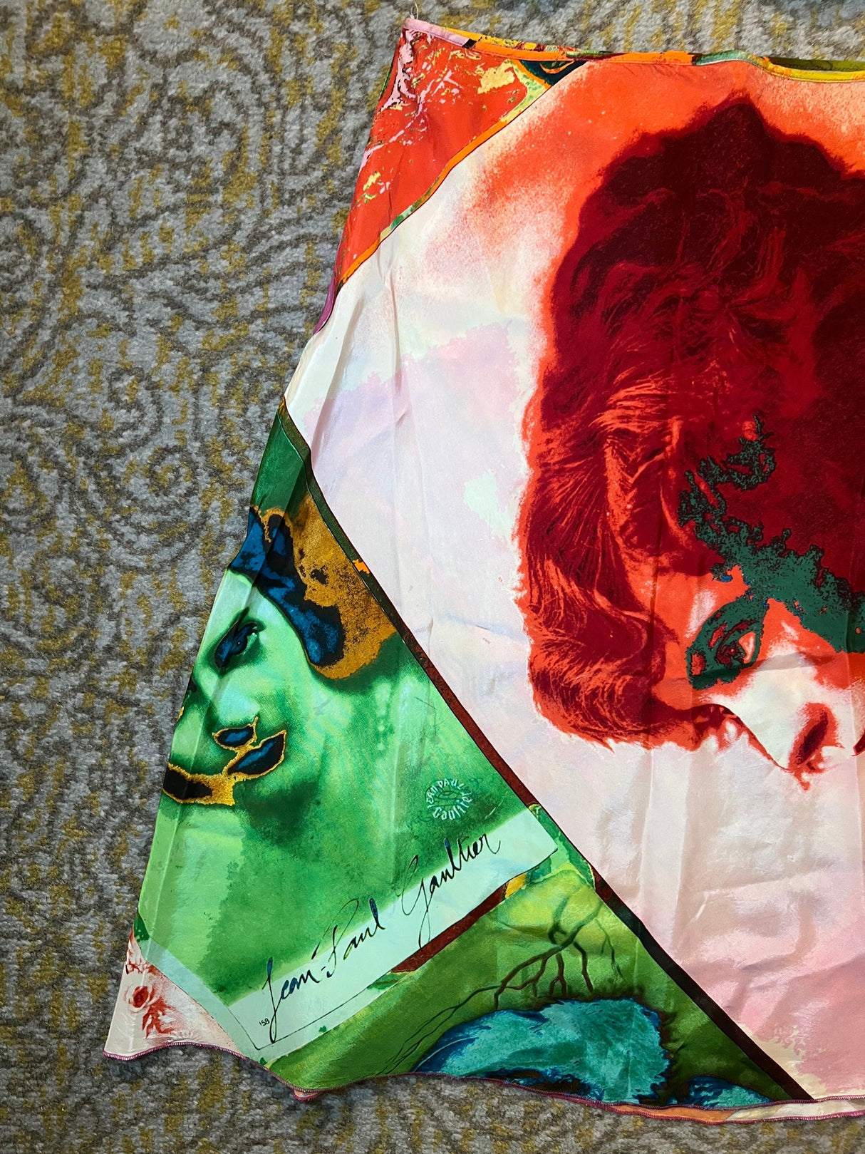 Jean Paul Gaultier Femme Vintage Pop Art Portrait Print Two-Piece Set