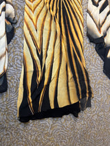 Roberto Cavalli Vintage F/W 2000 Era Zebra Radiating Stripe Silk Dress