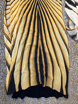 Roberto Cavalli Vintage F/W 2000 Era Zebra Radiating Stripe Silk Dress