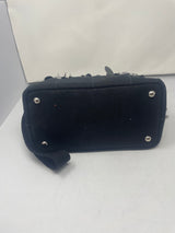Prada Sequin Fringe Black Canvas Two Way Bag