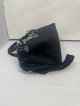 Prada Sequin Fringe Black Canvas Two Way Bag