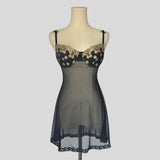 Embroidered bust chemise