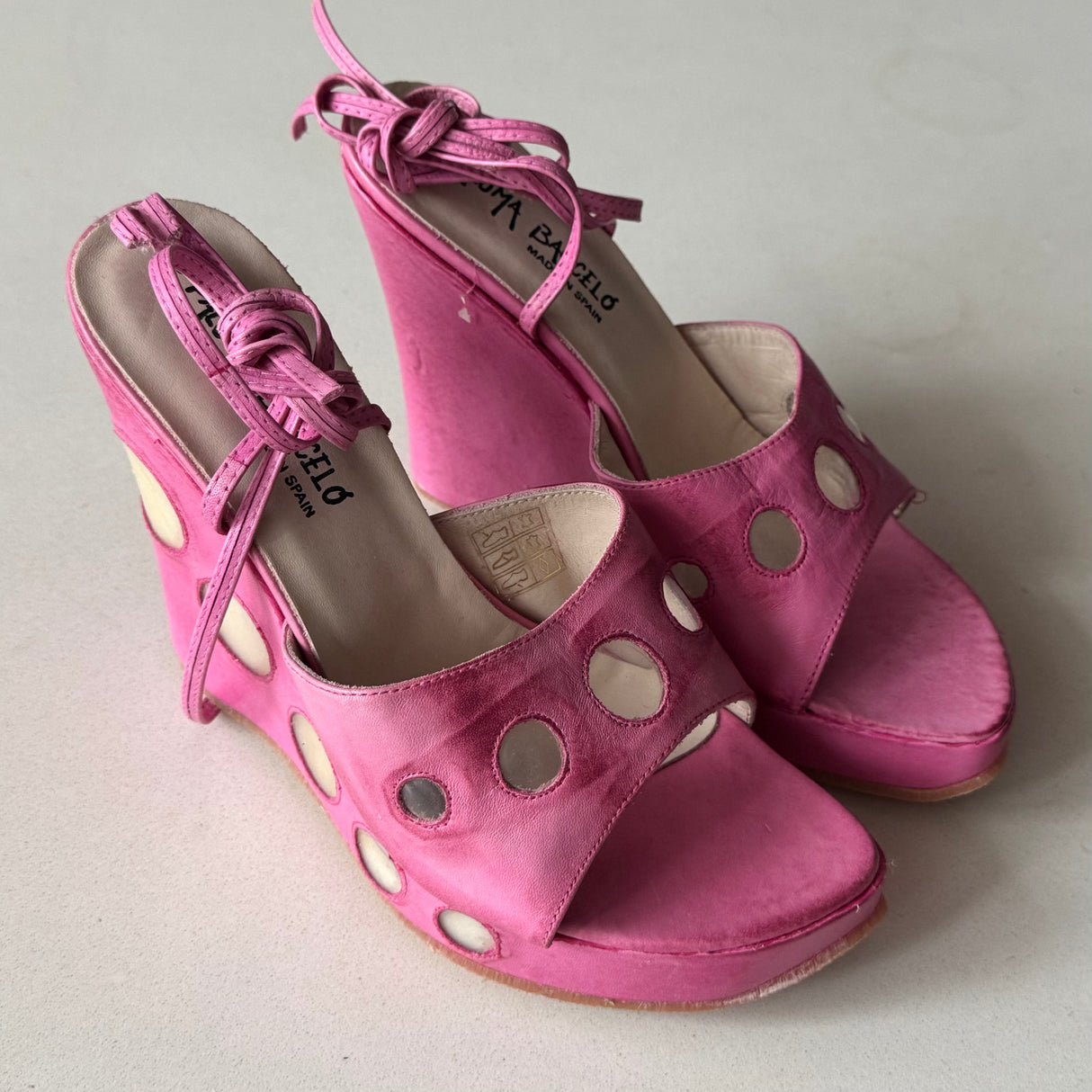 Paloma Barcelo Pink Platform Wedges