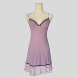 Pointelle ruffled slip