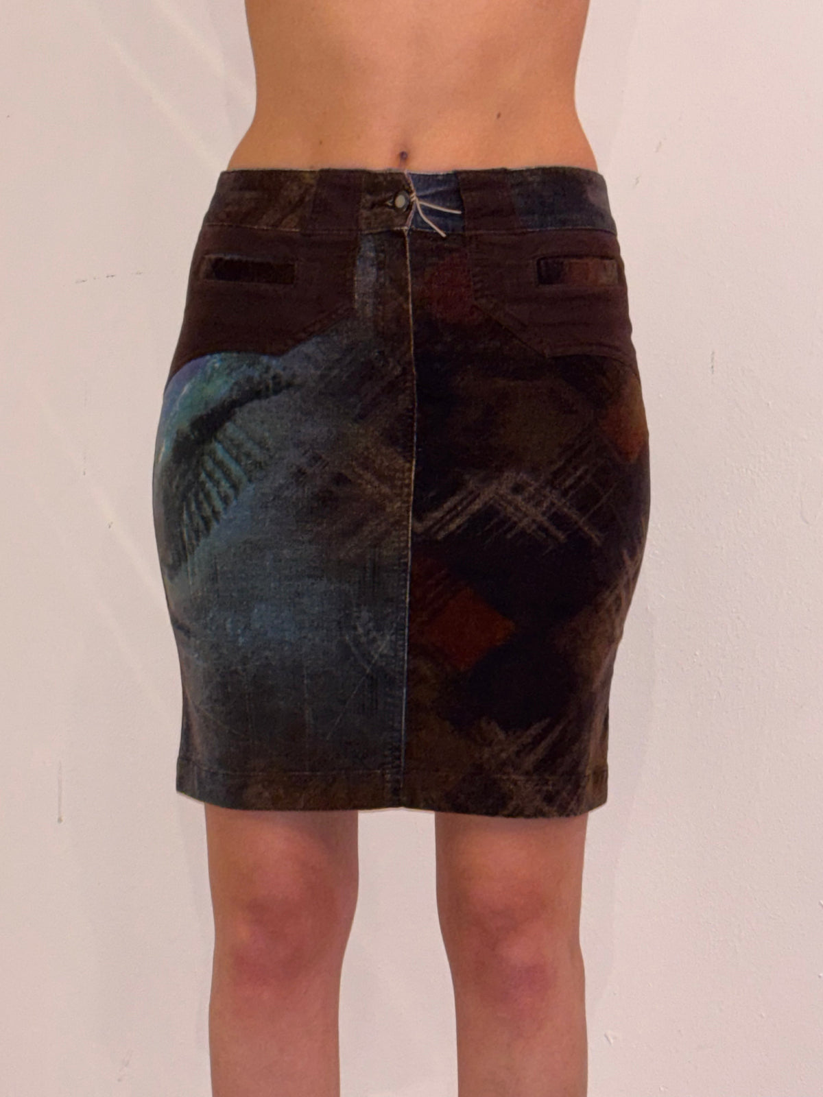 Roberta Scarpa Velour Pencil Skirt