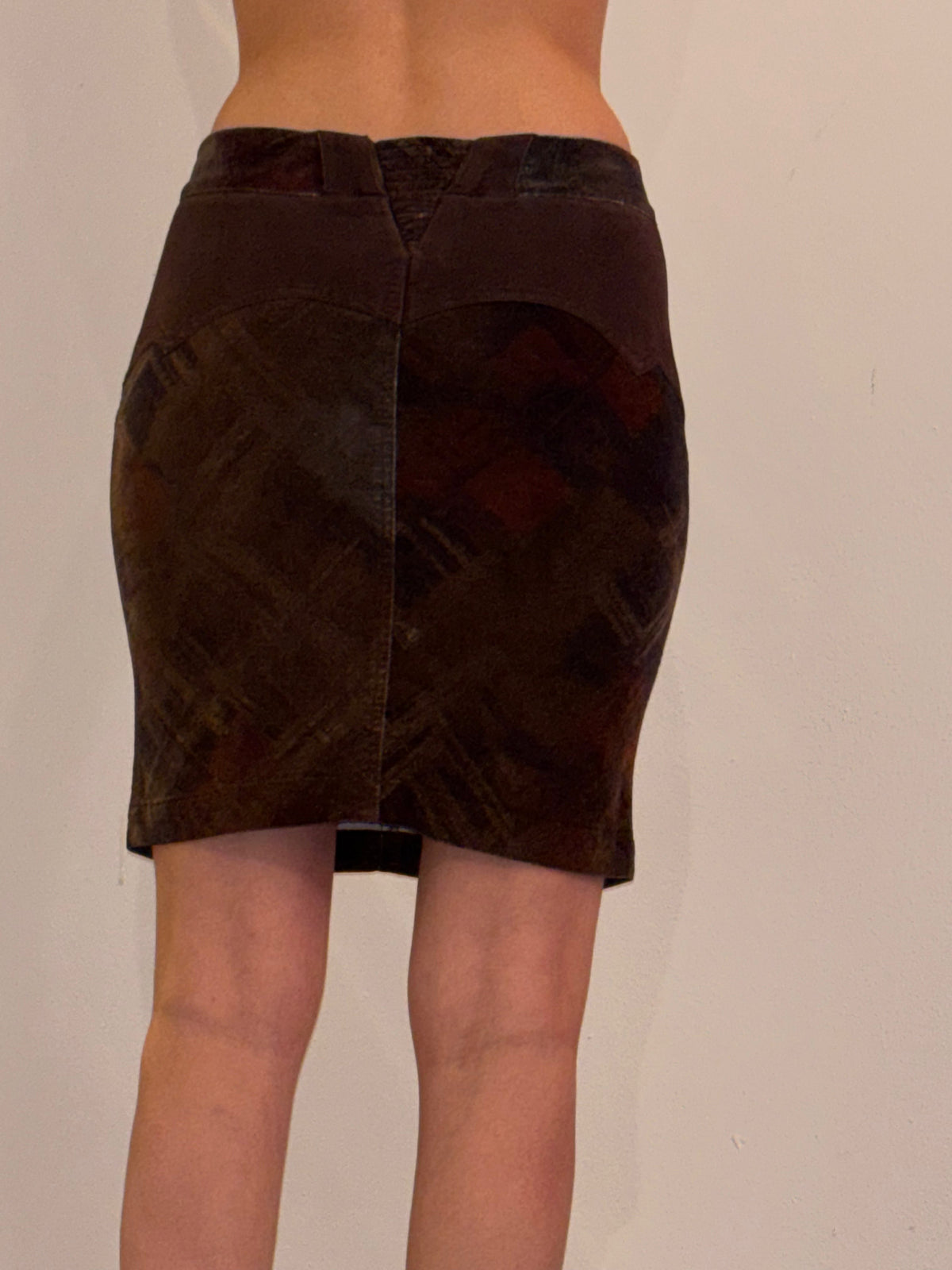 Roberta Scarpa Velour Pencil Skirt
