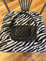 Chanel Cambon Ligne Black Quilted Lambskin Pochette Shoulder Bag