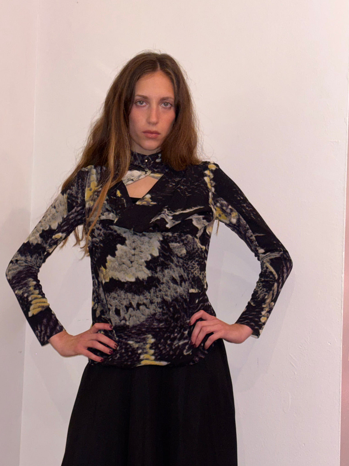 Vivienne Tam Mesh Long sleeve top