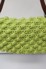 Fendi Lime Green Knit Baguette