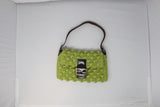 Fendi Lime Green Knit Baguette