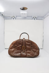 Dior Double Saddle Bowler Brown Leather Bag