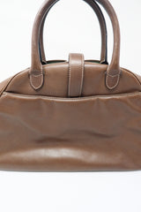 Dior Double Saddle Bowler Brown Leather Bag
