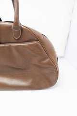 Dior Double Saddle Bowler Brown Leather Bag