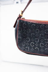 Celine Suede Black Shoulder Bag