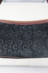 Celine Suede Black Shoulder Bag