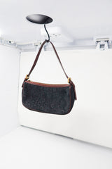 Celine Suede Black Shoulder Bag