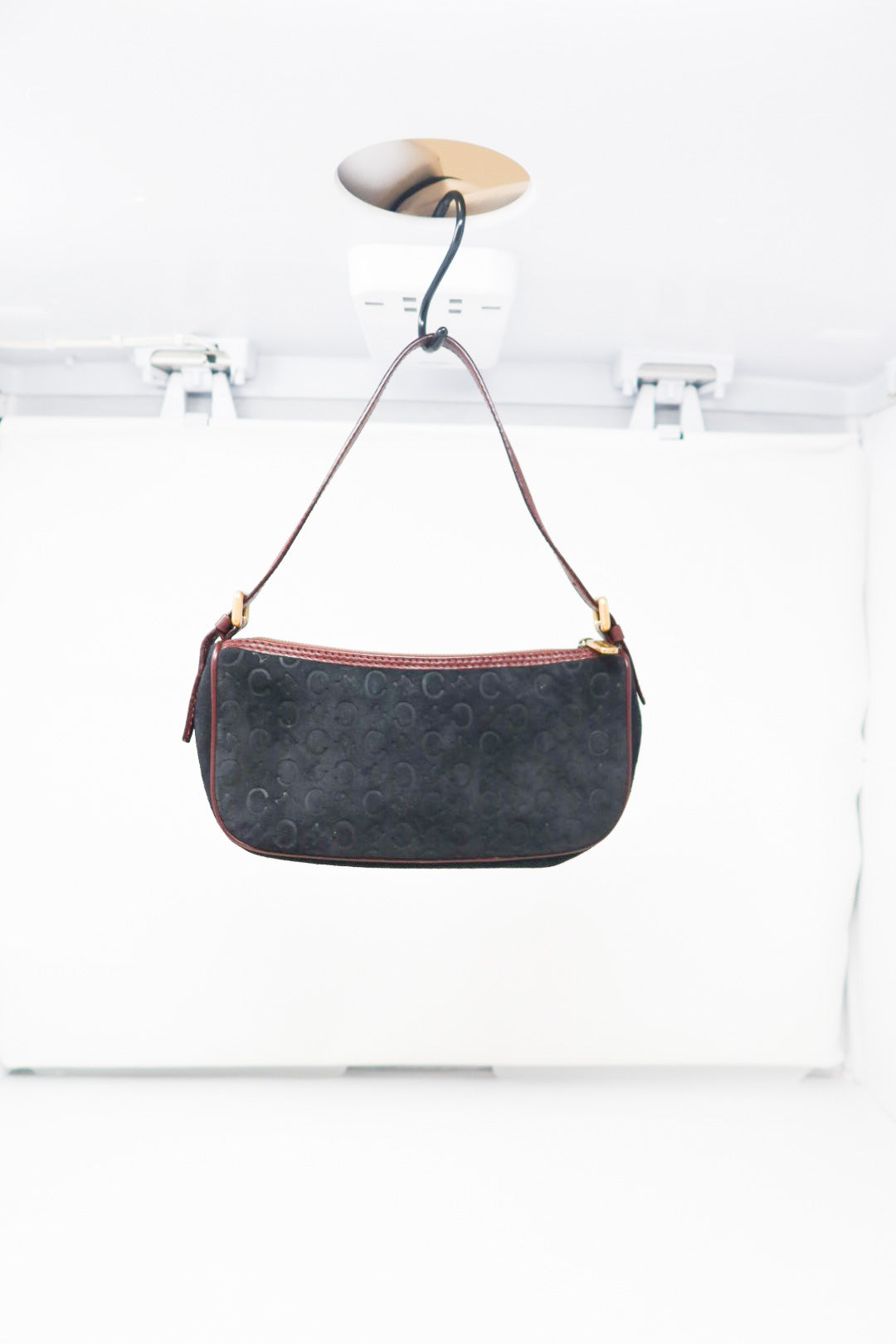 Celine Suede Black Shoulder Bag