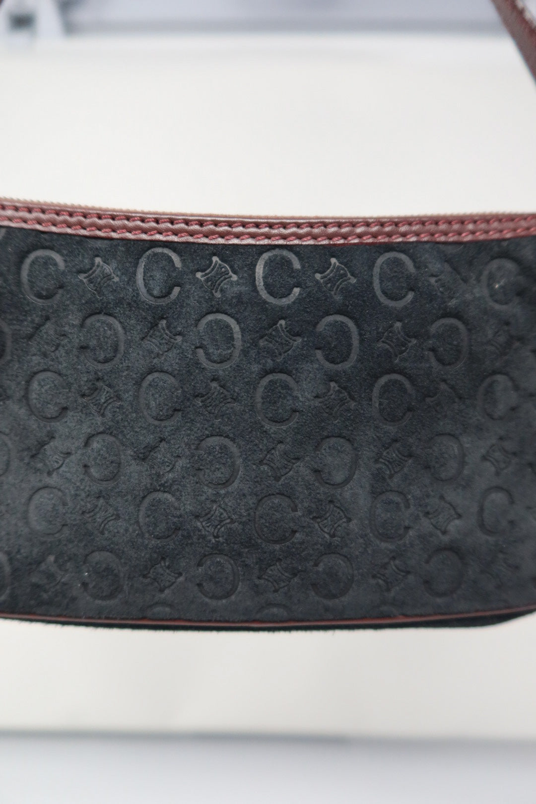 Celine Suede Black Shoulder Bag