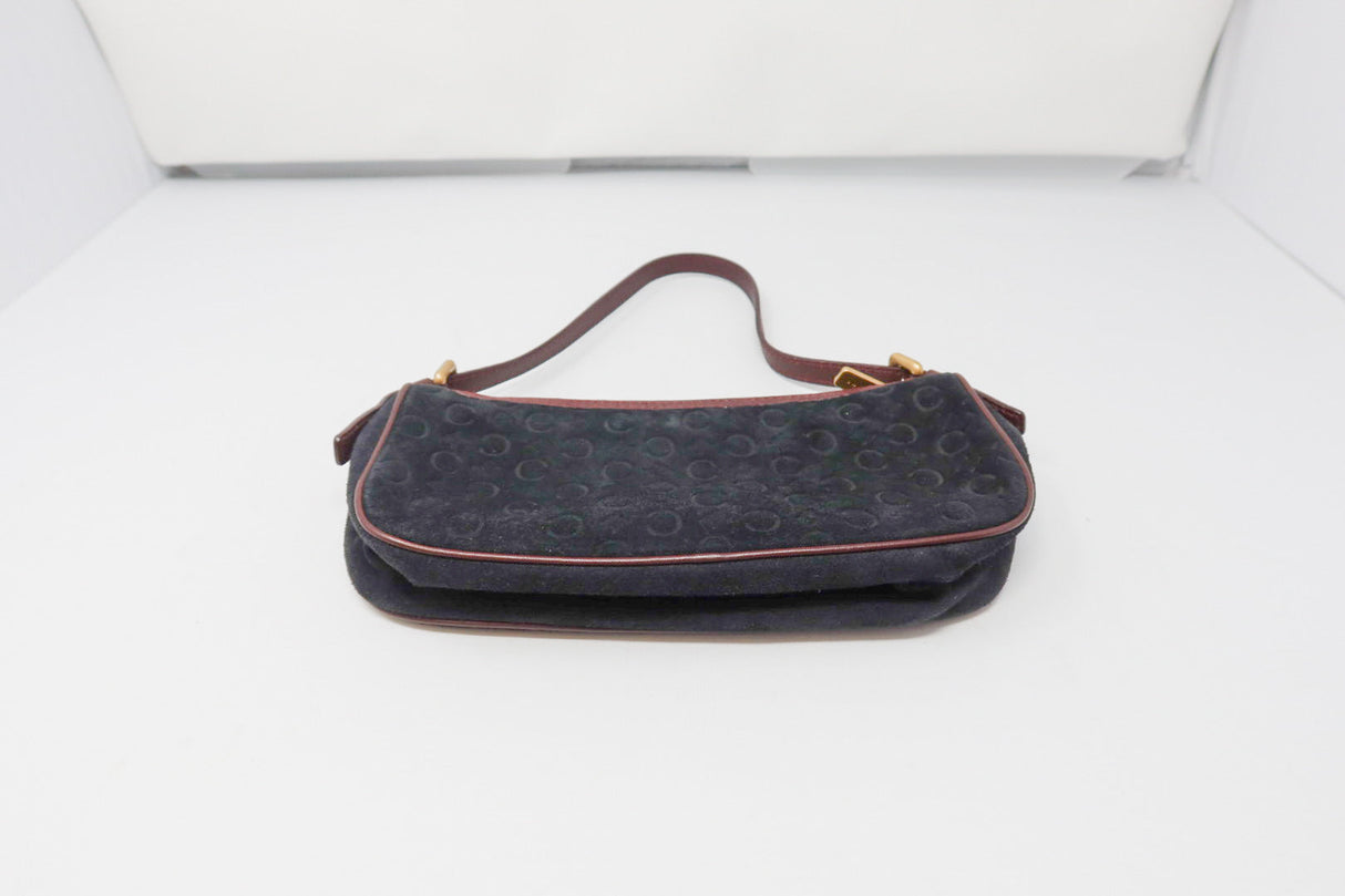 Celine Suede Black Shoulder Bag