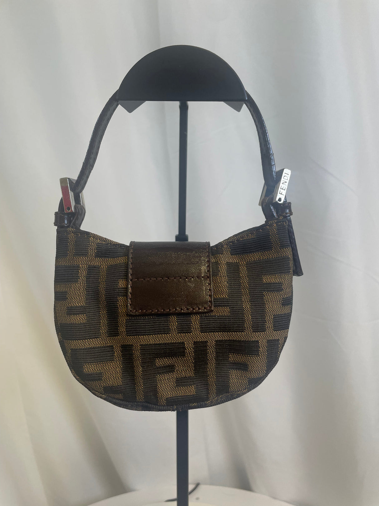 Fendi Zucca Print Mini Croissant