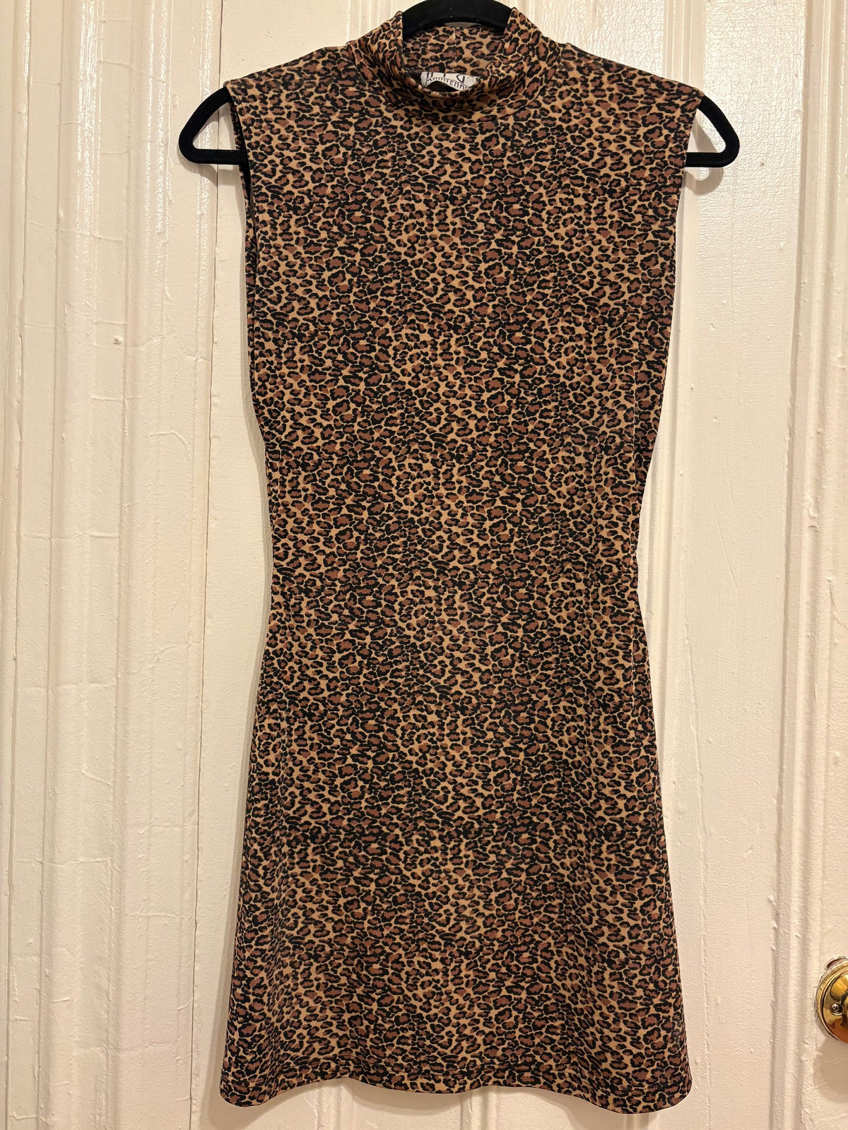 Mini cheetah print dress