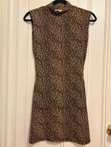 Mini cheetah print dress