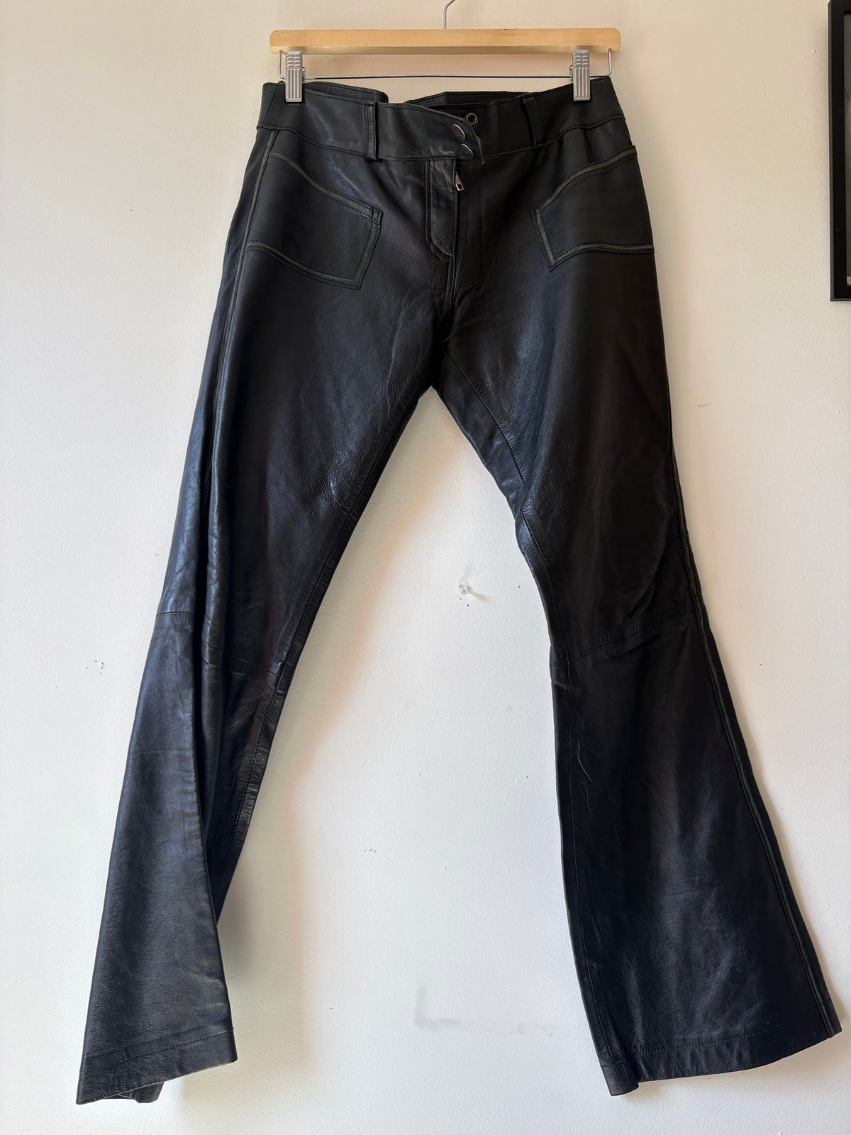 Dakota Industry Black low rise thin leather pants