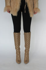 Gucci by Tom Ford monogram canvas boots