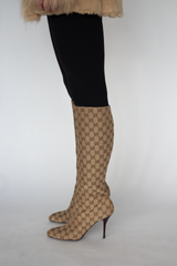 Gucci by Tom Ford monogram canvas boots