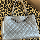 Chanel Grey Quilted Tote