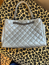 Chanel Grey Quilted Tote