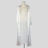 Bridal pleated slip and robe set