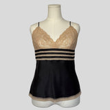 Lace bust striped cami
