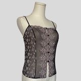 Embroidered lace cami