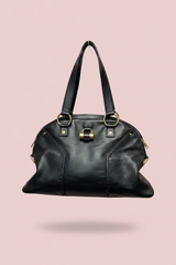 #53 YSL Muse Black Leather