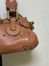 Mini Chloé Paddington Leather Satchel Bag Handbag Warm Caramel