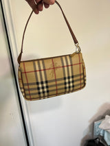 Burberry Haymarket Check Clara Pochette Wristlet Bag