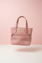 #40 Gucci Pink Canvas Top Handle Mini Handbag