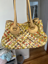 BOTTEGA VENETA Intrecciato Shoulder Bag Hand Bag Green Gold