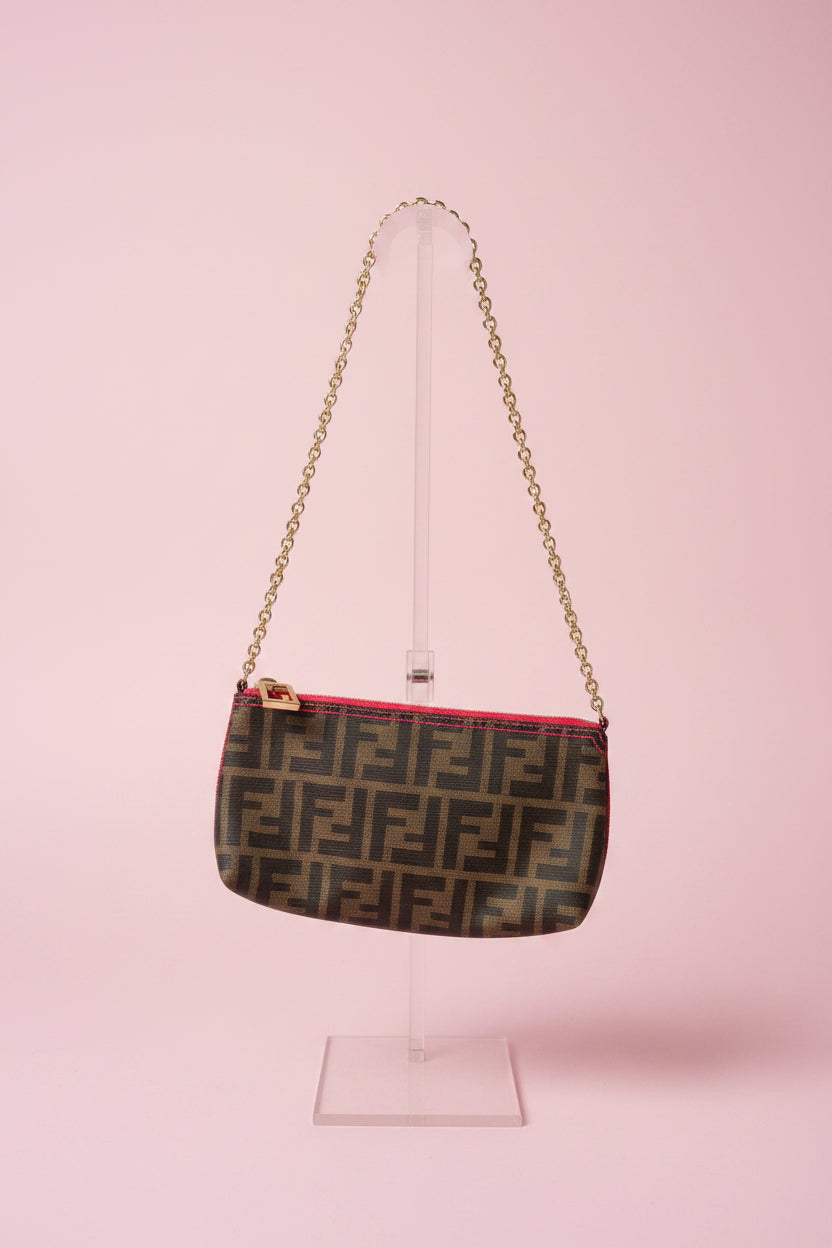 #35 Fendi Zucca Print Chain Pink