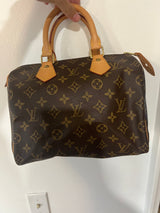 Louis Vuitton Monogram Speedy 25 Boston Bag Hand Bag Brown M41528