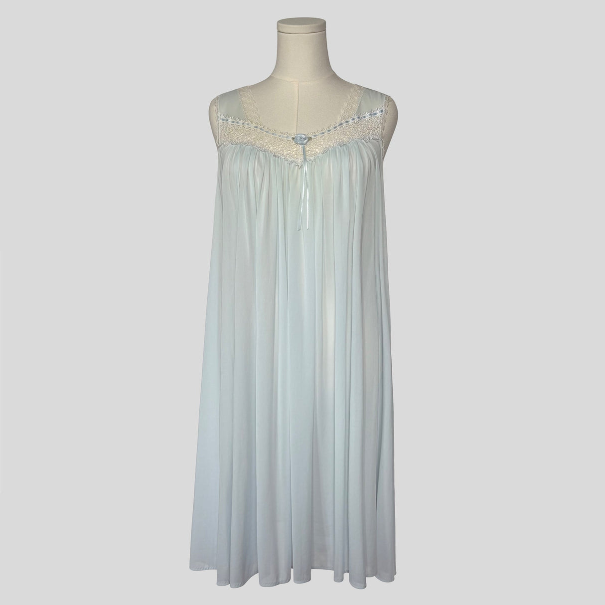 Ribbon laced babydoll nightgown